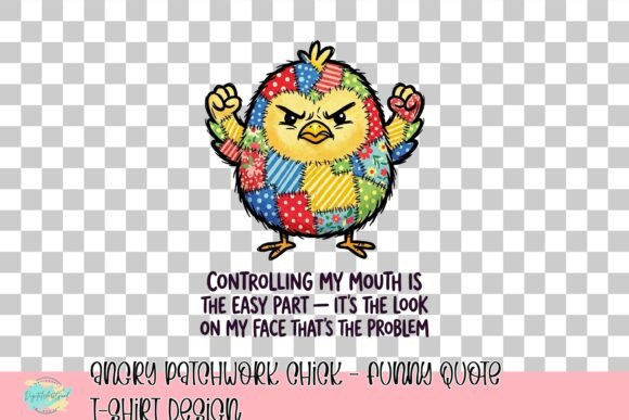 Angry Patchwork Chick: A Sassy Design for Bold Brands