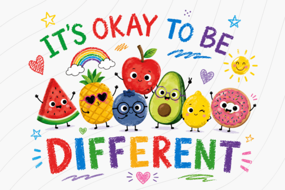 Celebrate Uniqueness: A Rainbow of Positivity in Digital Design