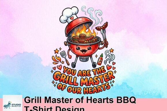 Fire Up Your Brand with the Grill Master of Hearts Design