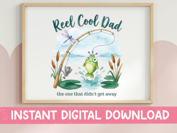 Reel Cool Dad: A Fishing Design with a Playful Twist