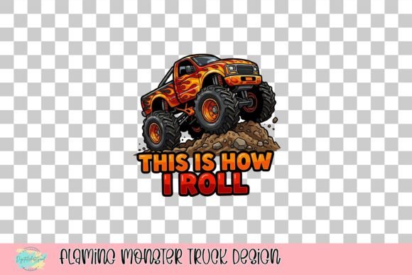 Rev Up Your Brand: The Power of Flaming Monster Truck Design
