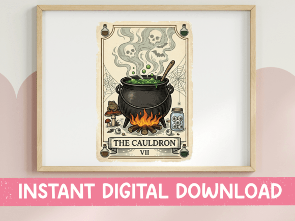 Unveiling the Cauldron Tarot Card: A Witchy Design for Spooky Season