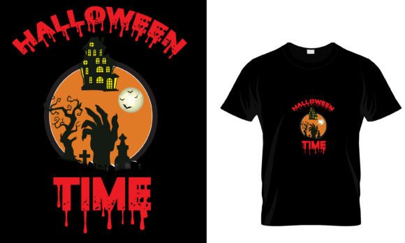 Unwrap Your Spooky Creativity: Halloween Time T-Shirt Design